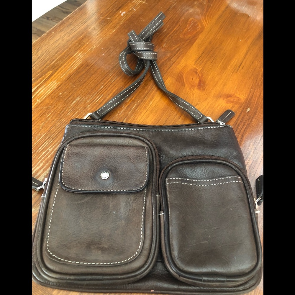 Fossil leather crossbody bag
